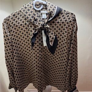 H&M Richard Allan Chain Print Blouse